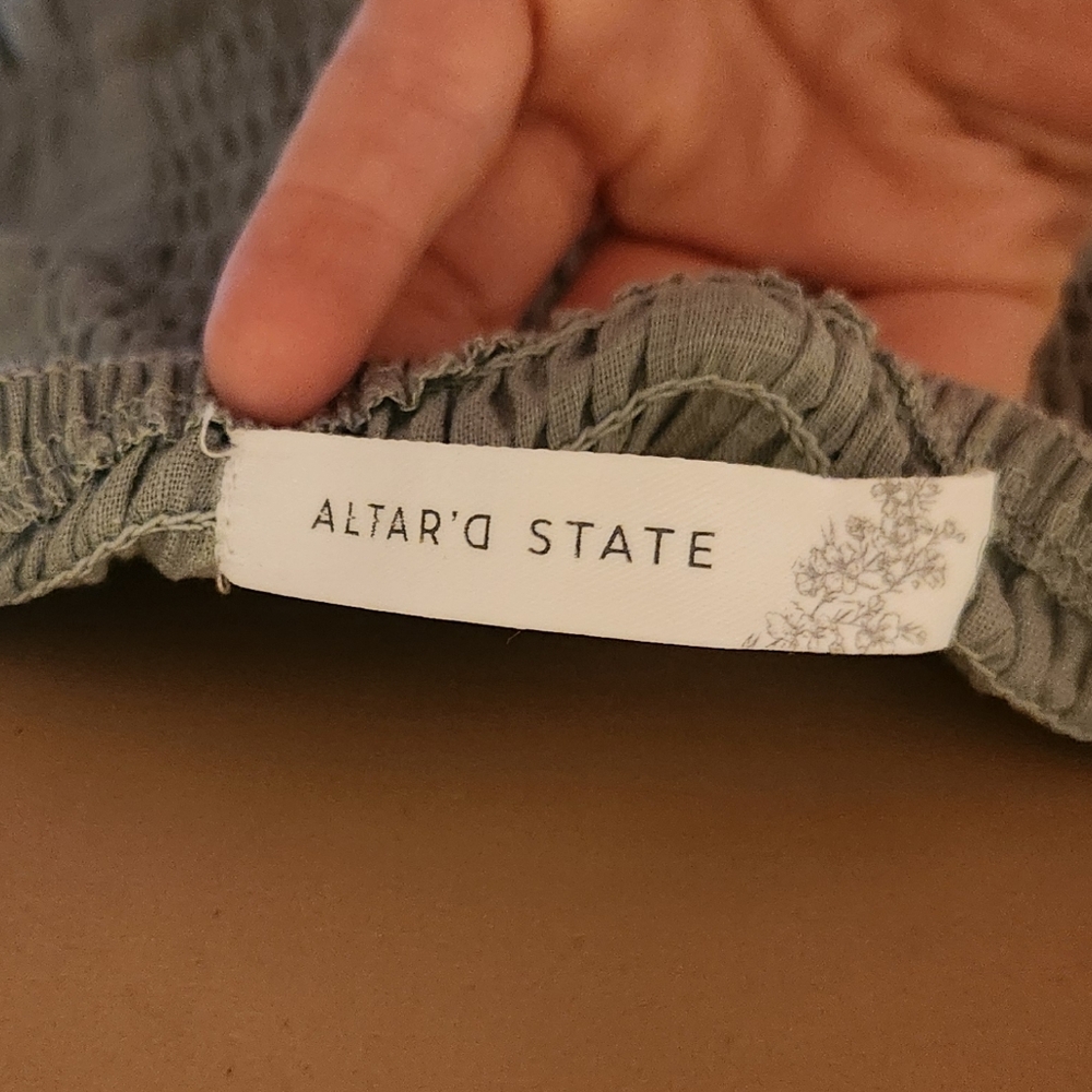 Altar'd State Sky Blue Tiered Midi Dress - Picture 4 of 6